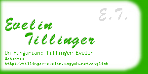 evelin tillinger business card